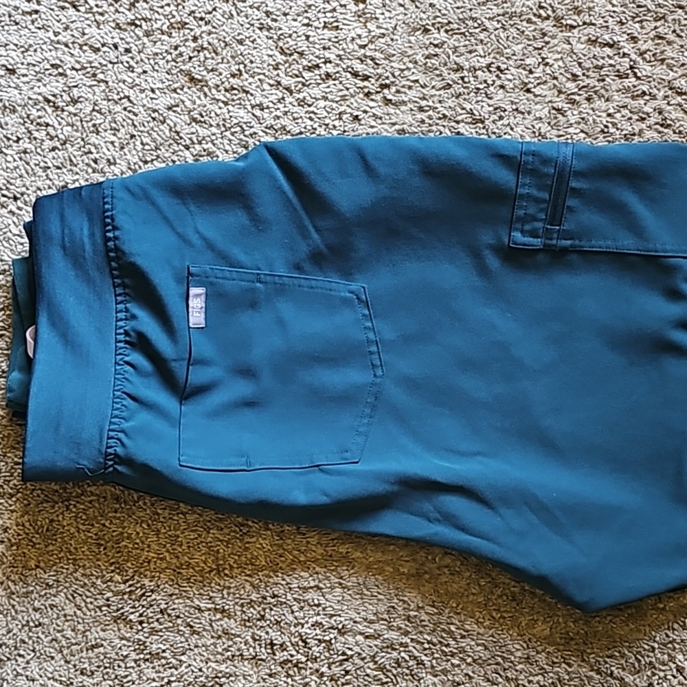 Figs XL High Waisted Caribbean Blue Zamora Jogger Scrub Pant